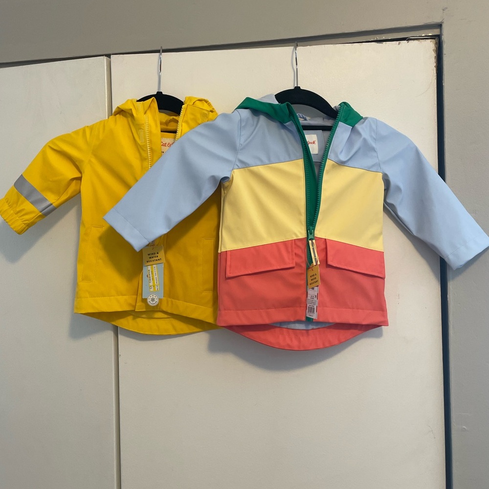 Cat & Jack Rain Coats 12 and 18 Month